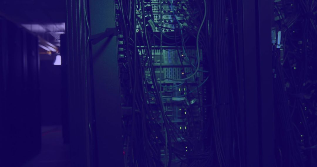 Data Processing Technology in Dimly Lit Server Room