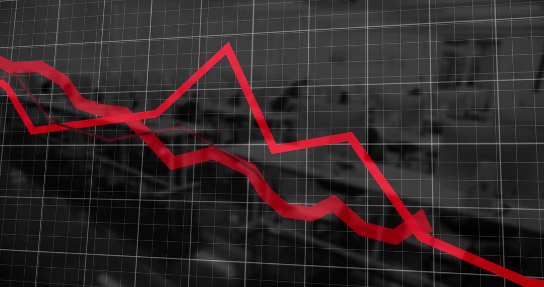 Falling Market Trend with Empty Classroom Background