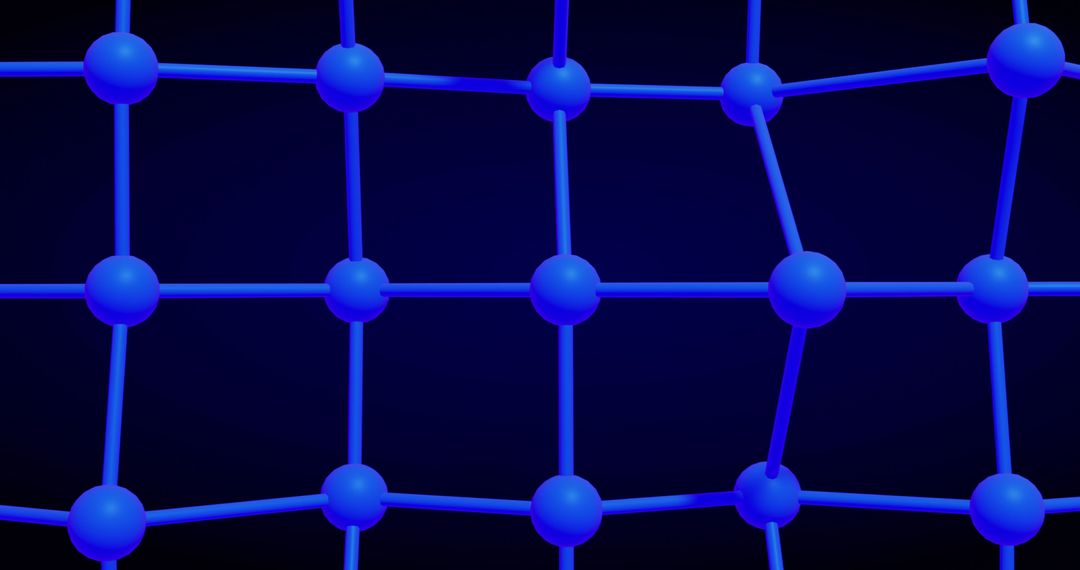 Abstract Network of Blue Connections on Dark Background