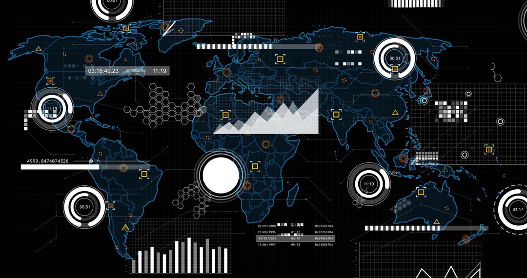Digital Global Finance Data Processing Visualization