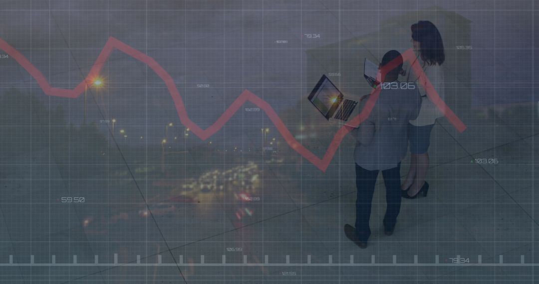 Financial Graphs Overlaying Business Collaboration in Office