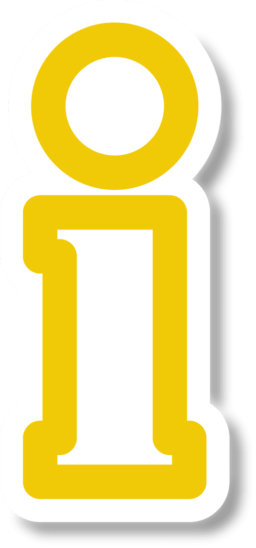 Transparent Information Sign Icon on Transparent Background