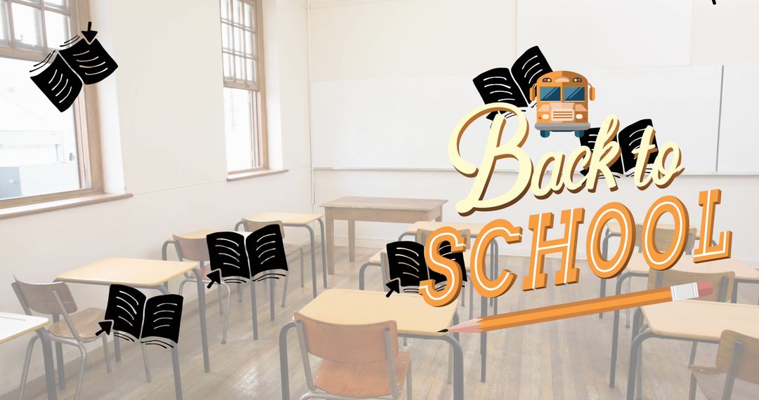 Back to School Concept in Empty Classroom