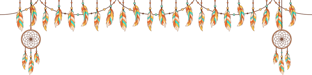 Bohemian Dreamcatchers Hanging on Transparent Background
