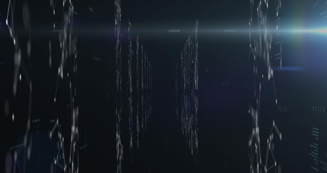 Abstract Digital Data Stream with Futuristic Interfaces