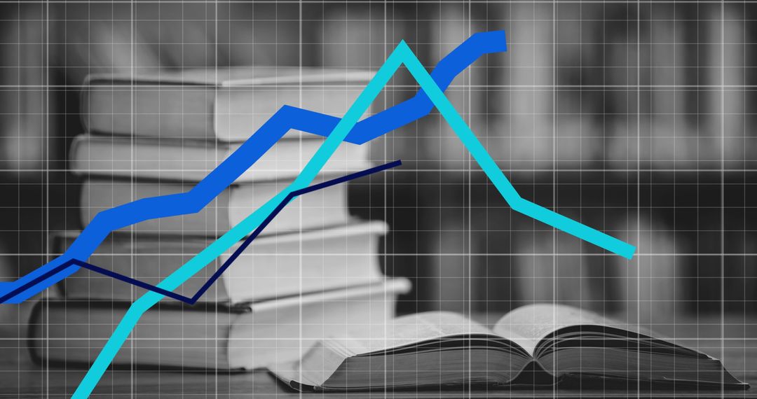 Books and Graph Devoting Educational Trend Rising Concept