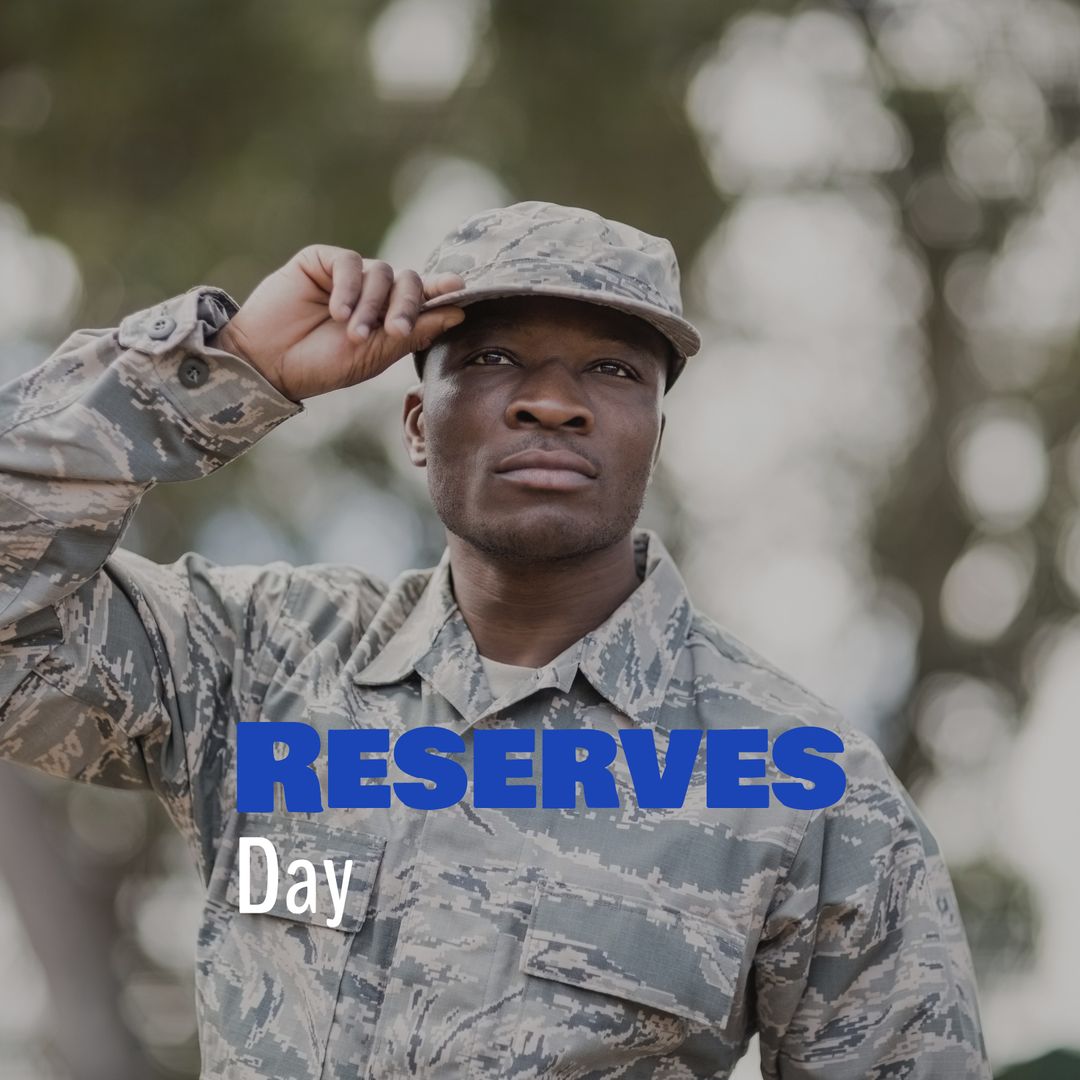Confident Soldier Celebrating Reserves Day