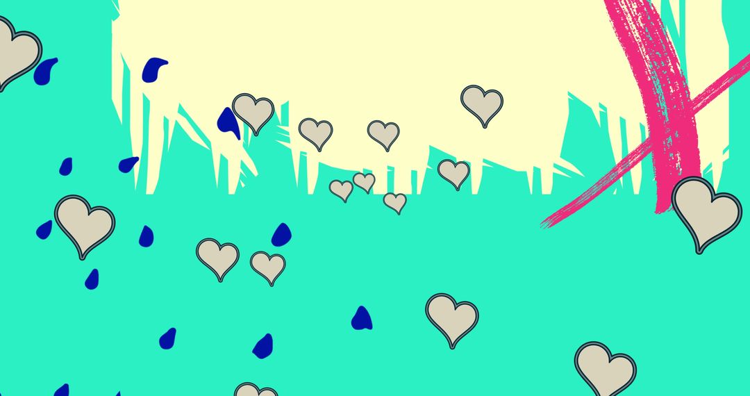 Colorful Abstract Hearts and Shapes for Valentine's Theme