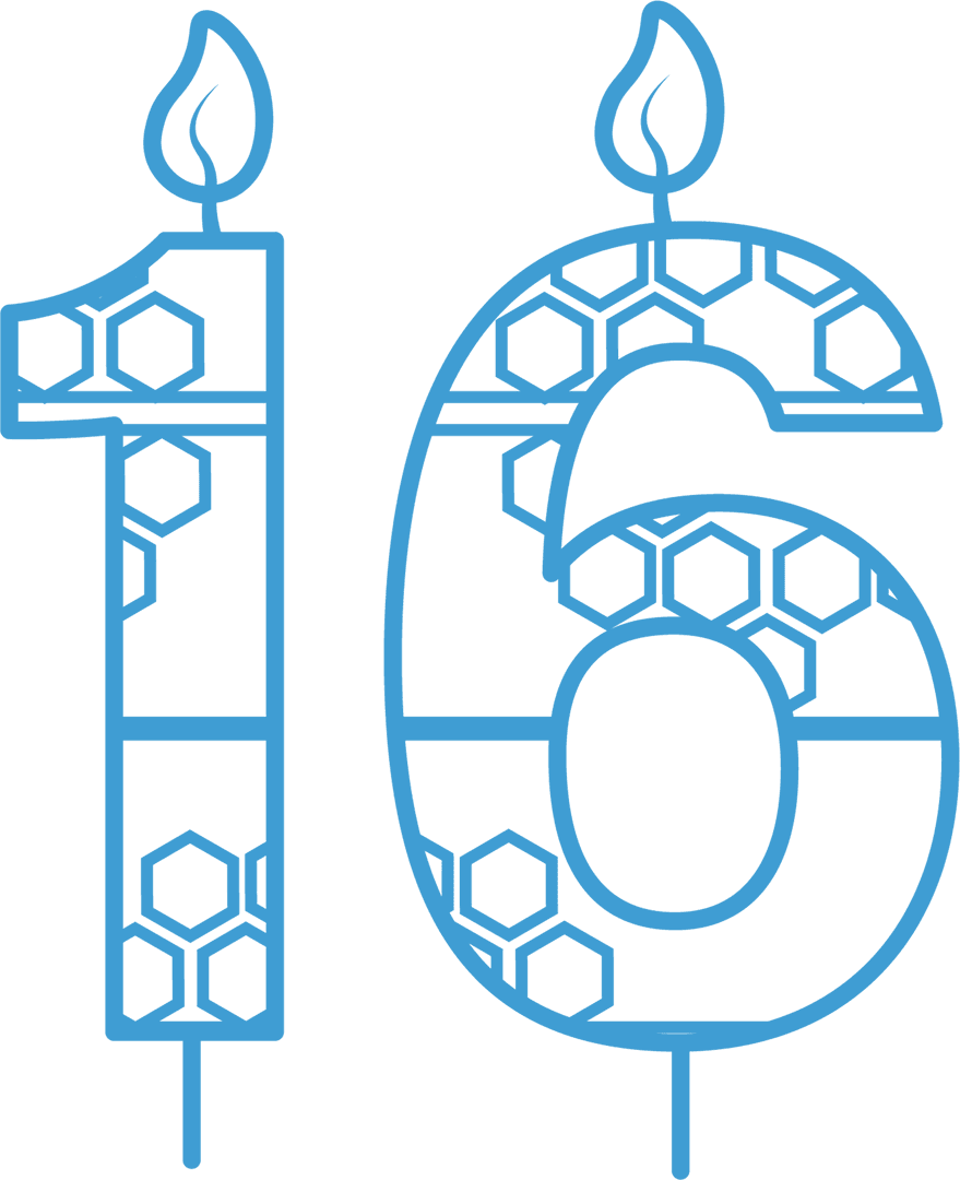 Birthday Candle Transparent With Hexagon Pattern Design for Celebrations