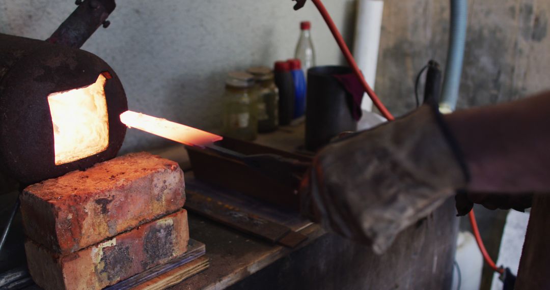 Skilled Knife Maker Forging Blade in Workshop - Free Images, Stock Photos and Pictures on Pikwizard.com