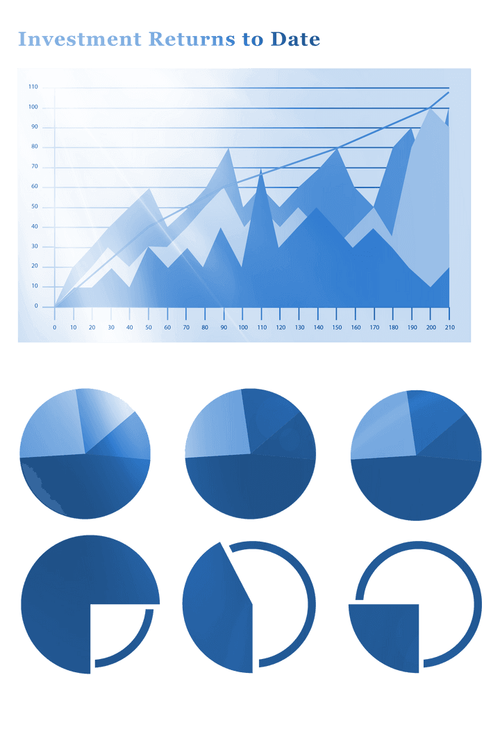 Investment Diagrams on Transparent Background Vector Illustration