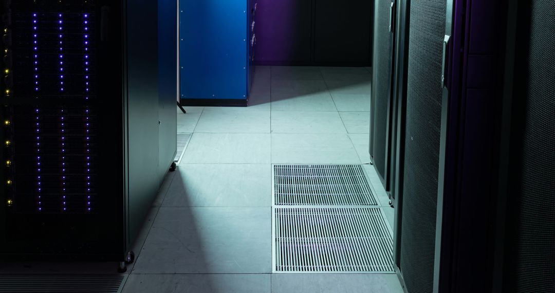 Modern Data Center with High-Tech Server Machines