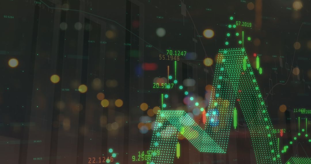 Global Finance Panning over City Traffic Lights
