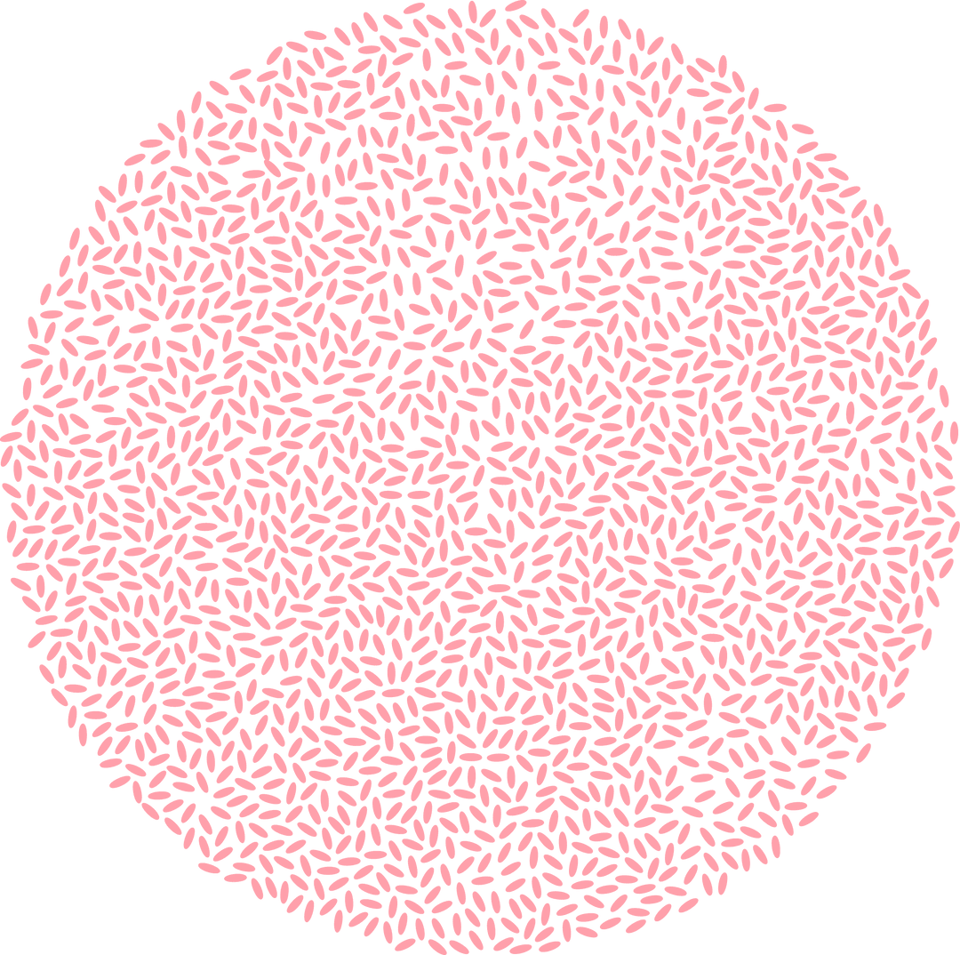 Dense Pink Ellipse Pattern on Transparent Background