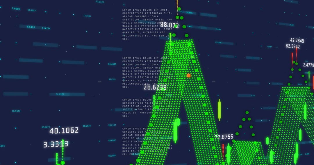Futuristic Financial Data Analytics Digital Interface