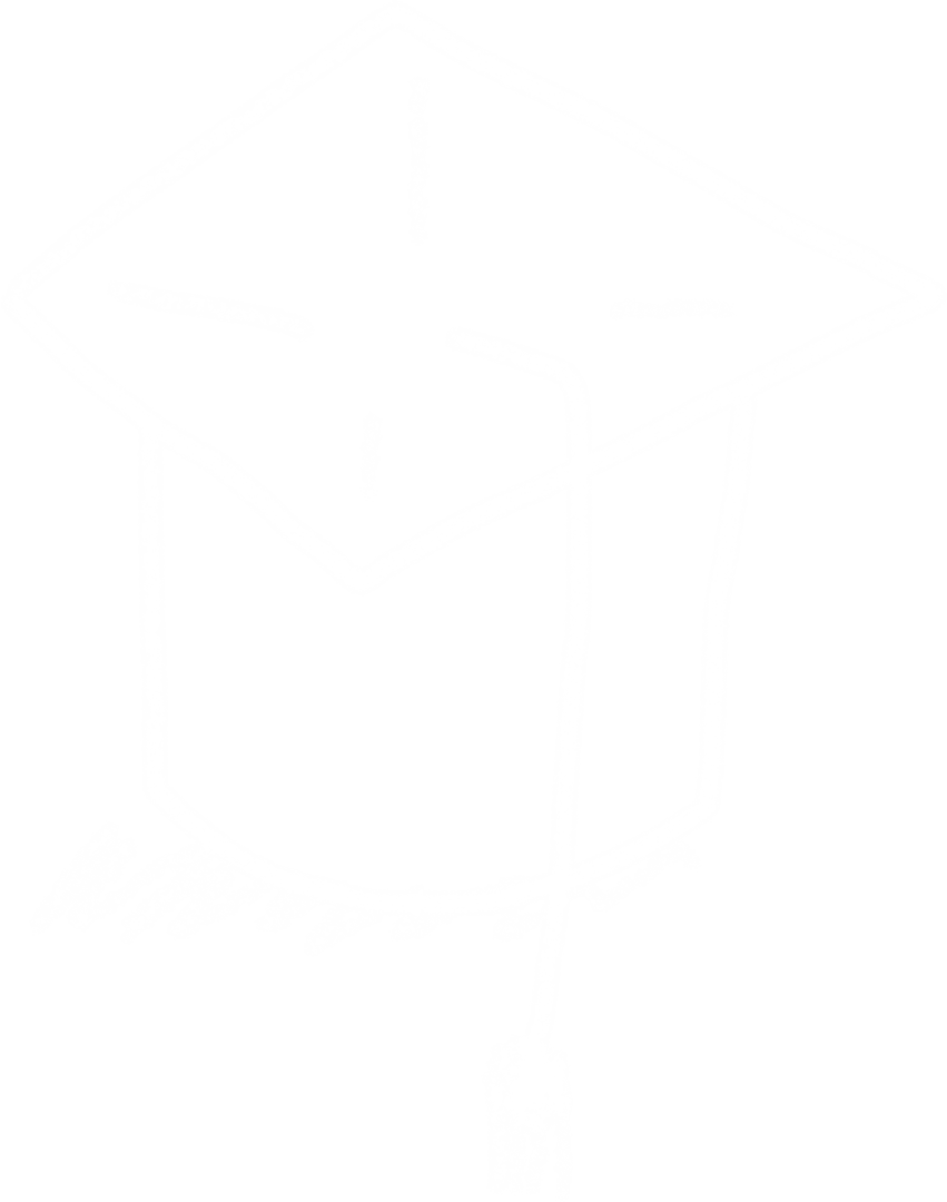 Transparent Graduation Cap Sketch for Academic Themes