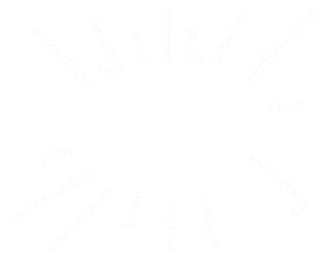 Innovative Strategy Word Cloud on Transparent Background