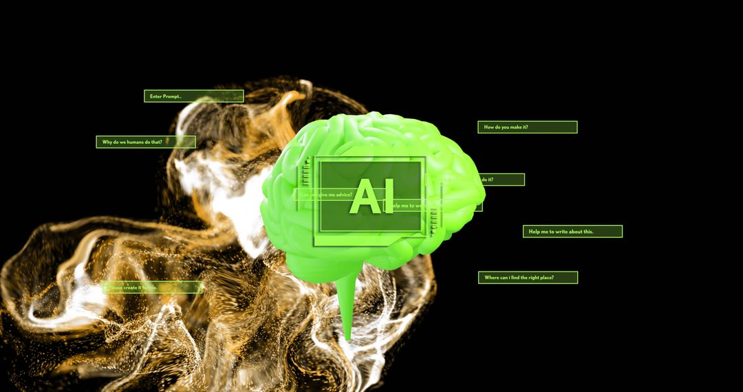 Digital AI Brain Representation with Abstract Elements