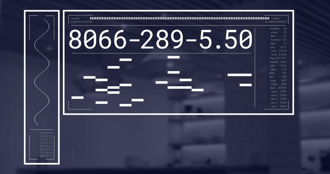 Digital Financial Data Analytics in Modern Office Background