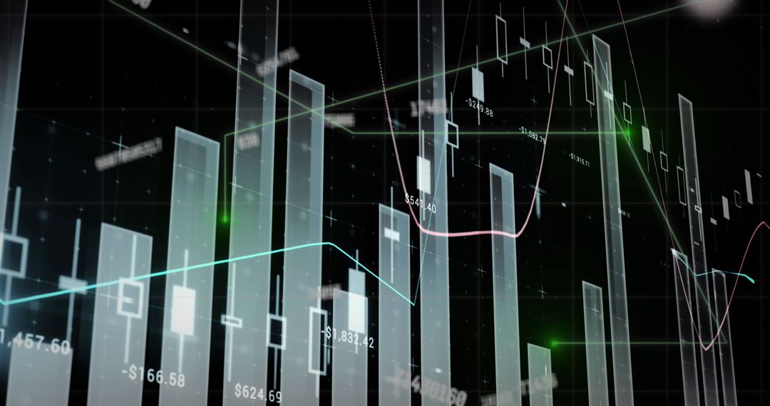 Data Analysis with Digital Financial Charts in a Virtual Space