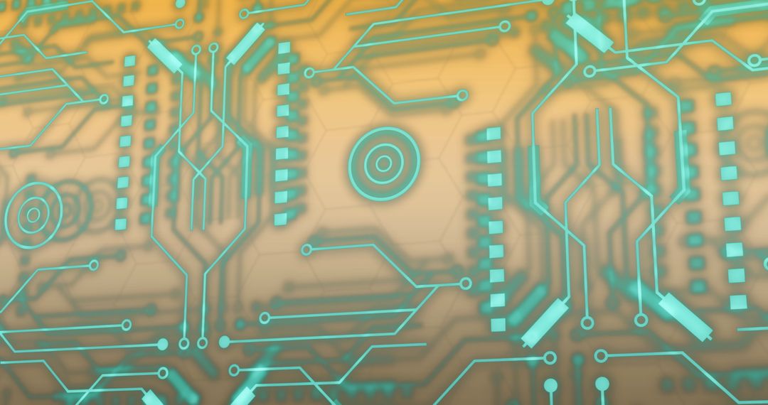 Digital Circuit Board Background with Futuristic Data Connections