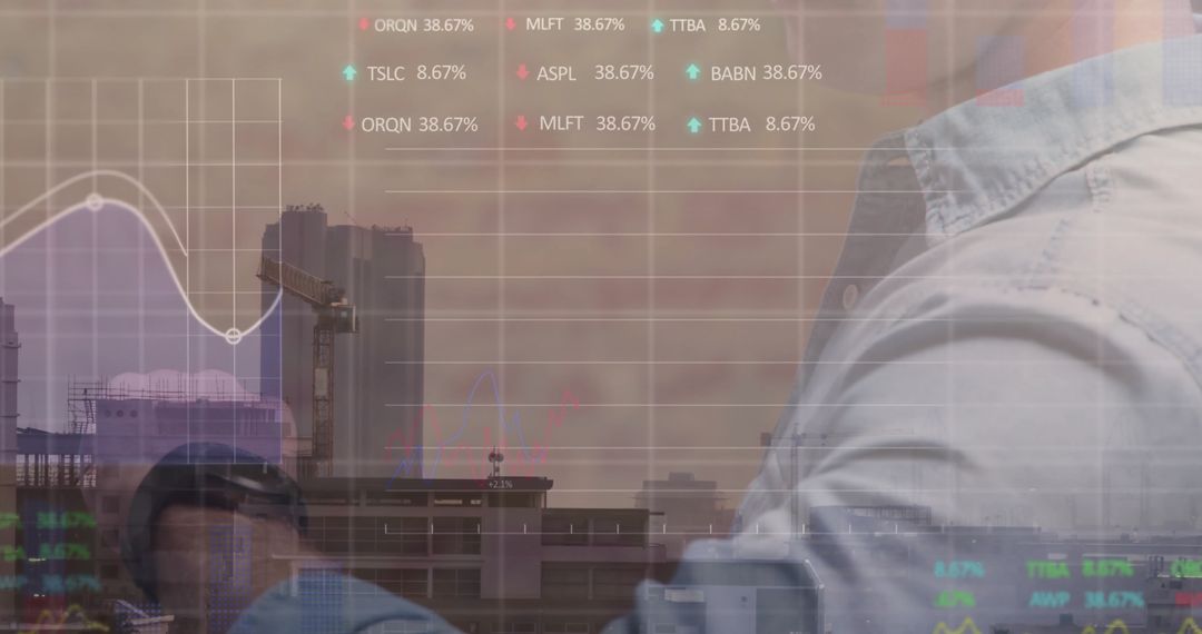 Businessman Reviewing Stock Market Trends on Digital Tablet