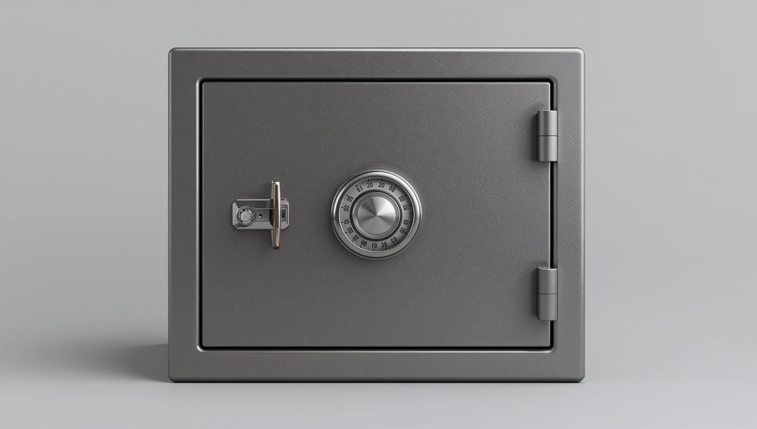 Securing valuables with compact steel safe featuring combination dial and keyed lock