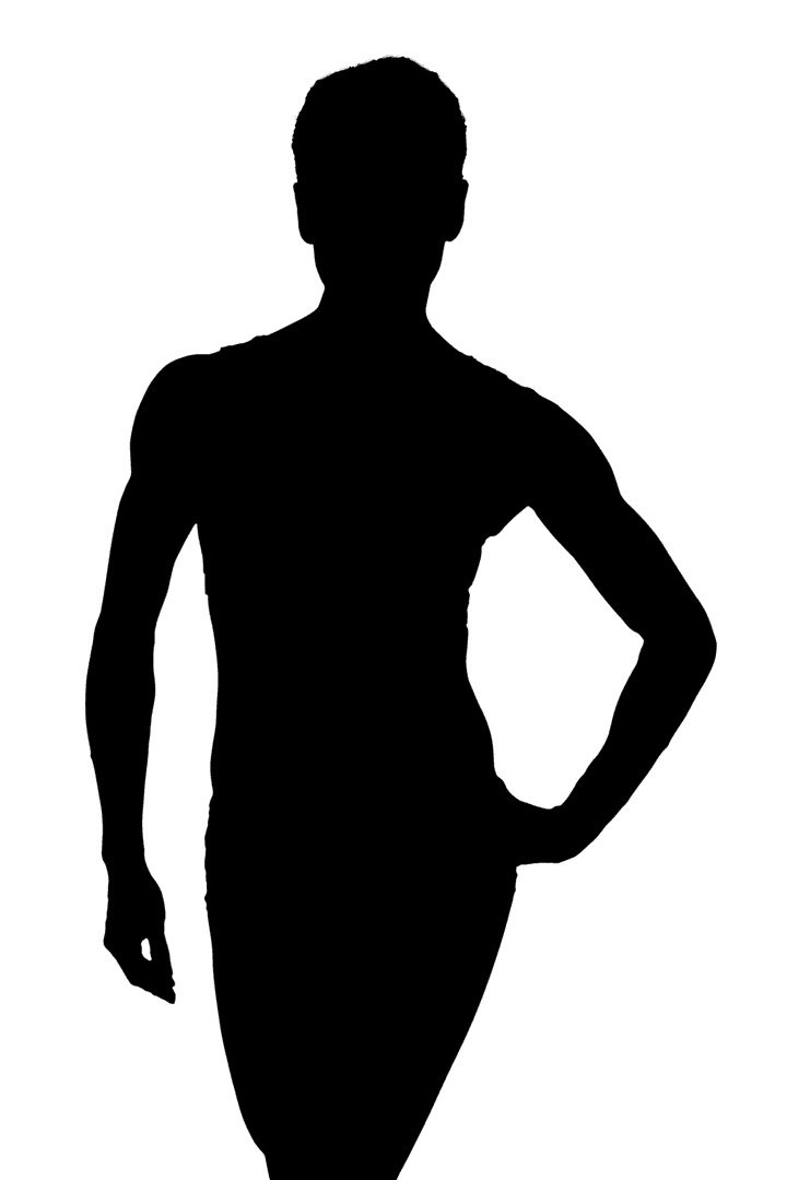 Transparent Silhouette of Woman Standing Pose