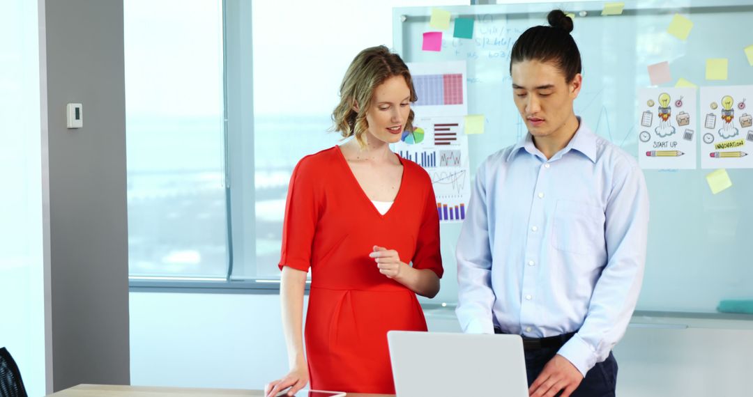 Business Professionals Collaborating on Office Project