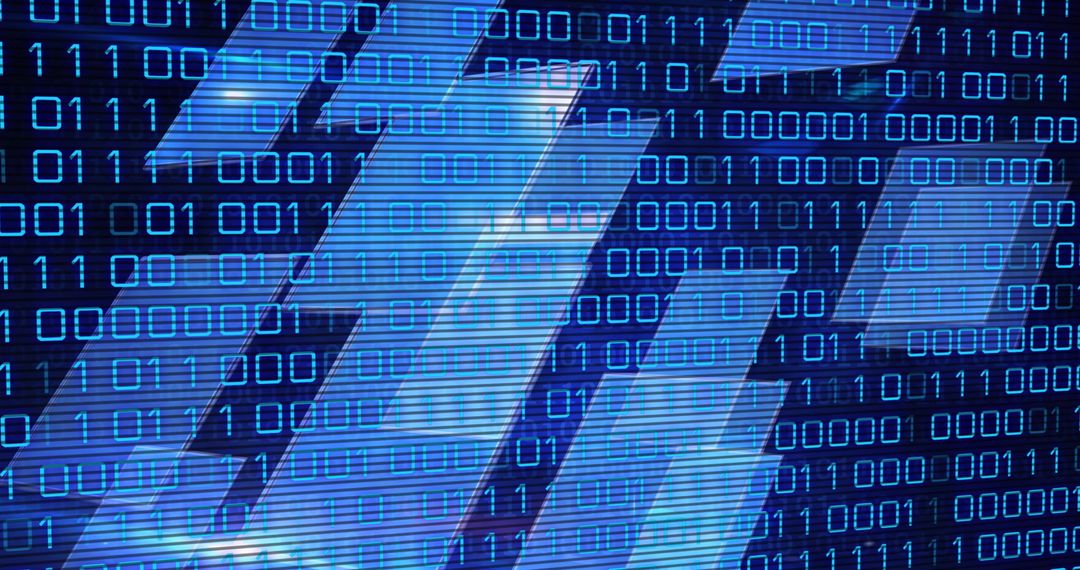 Digital Binary Code Abstract Background with Overlapping Stripes - Free Images, Stock Photos and Pictures on Pikwizard.com