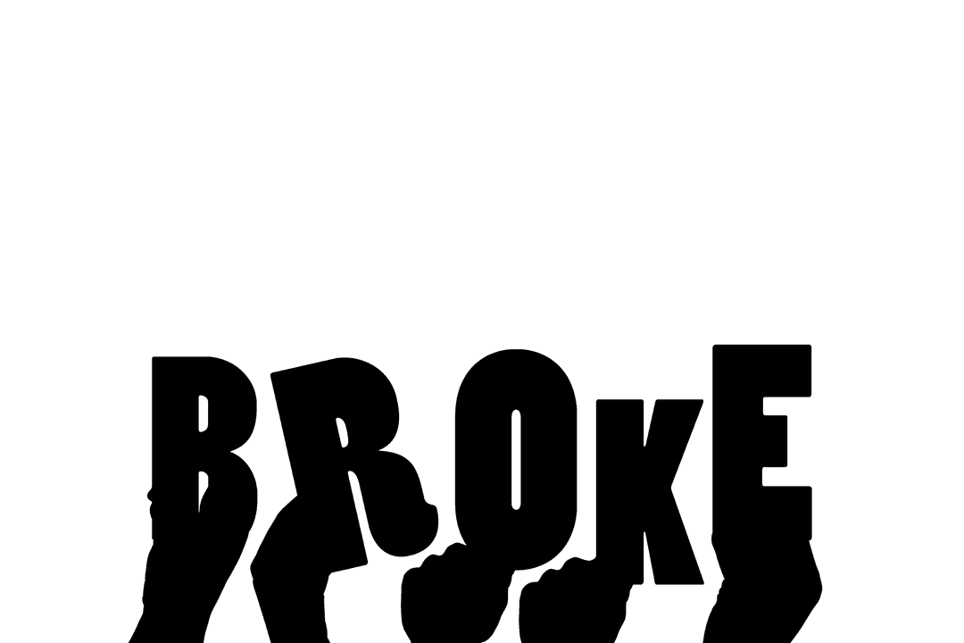 Transparent Hands Cradling Broken Text