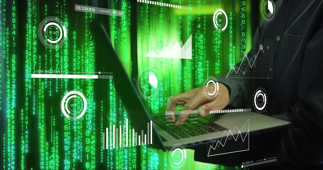 Modern Data Processing with Dynamic Digital Interface - Free Images, Stock Photos and Pictures on Pikwizard.com