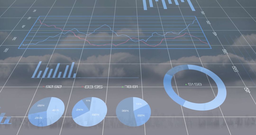 Interactive Digital Financial Charts Displaying Market Analysis