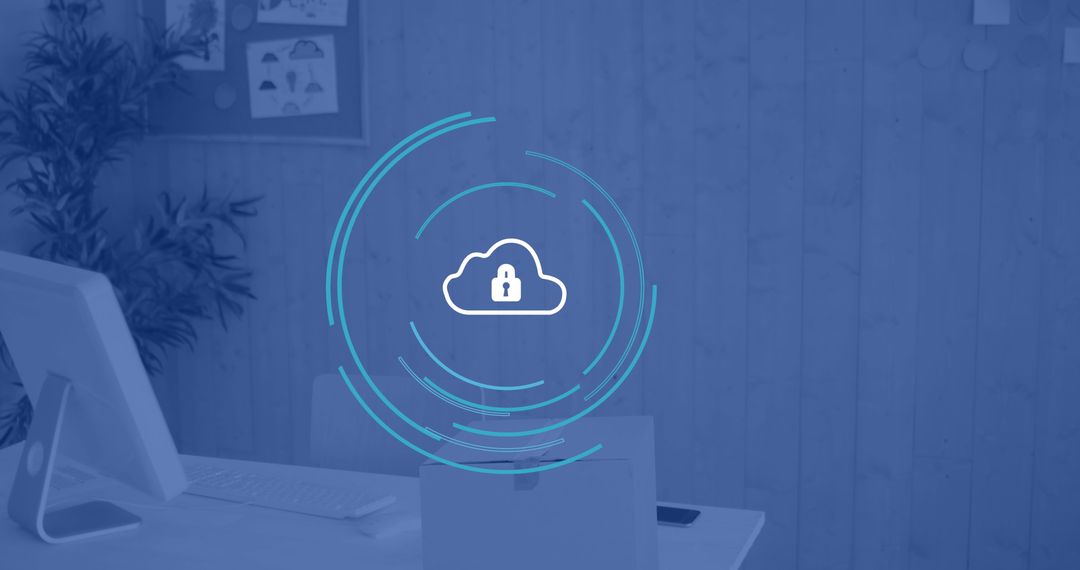 Secure Cloud Computing in Modern Office Concept