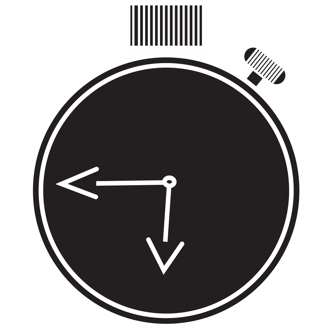 Black Timer With Vector Arrows on Transparent Background for Time Concept - Download Free Stock Images Pikwizard.com
