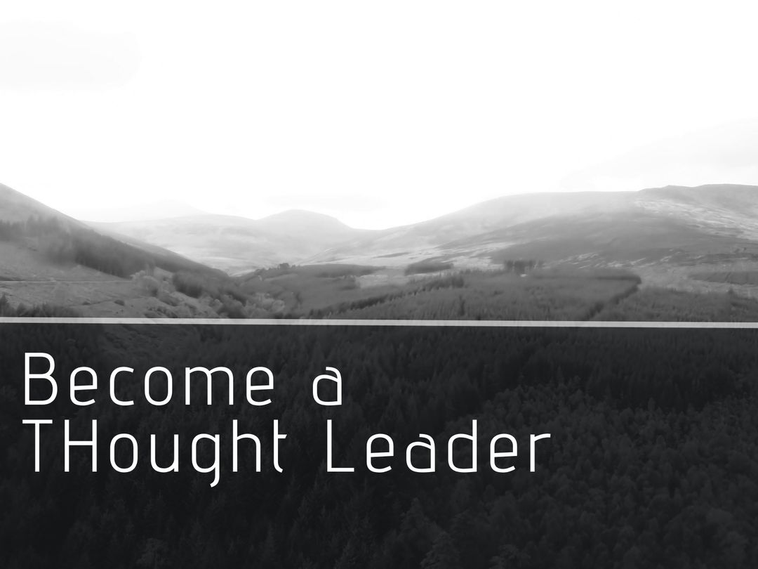 Become a Thought Leader Inspirational Quote on Serene Landscape Background - Download Free Stock Templates Pikwizard.com