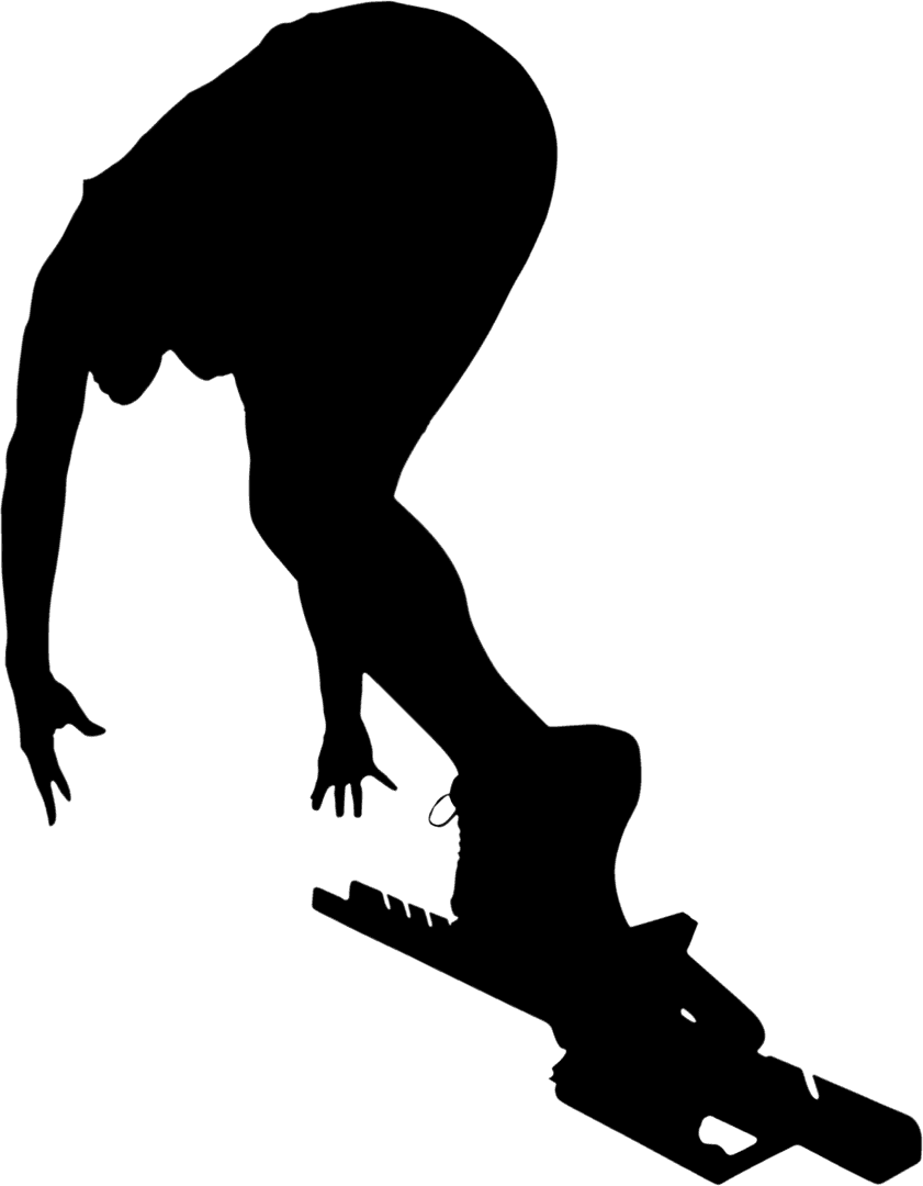 Transparent Silhouette Man Running Pose Vector