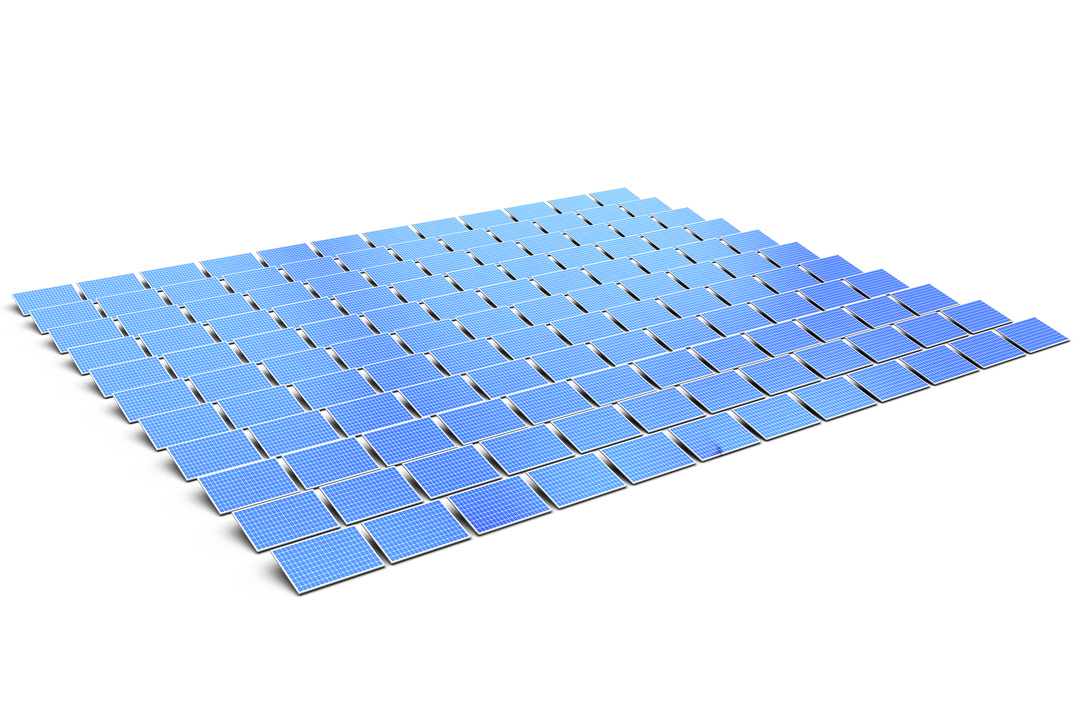 Digital Blue Photovoltaic Panels Array Illustration on Transparent Background - Download Free Stock Images Pikwizard.com