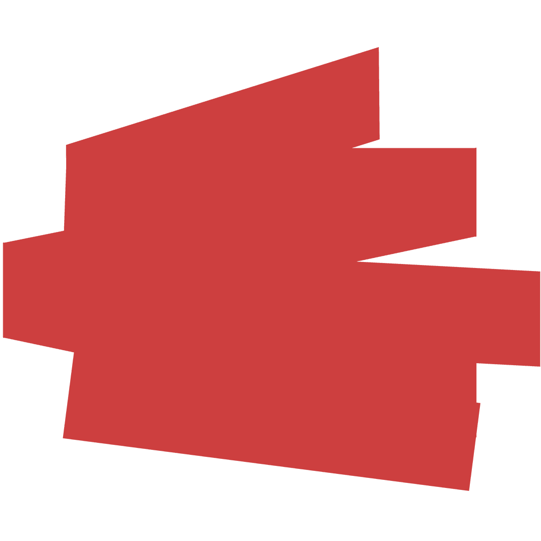 Abstract Red Shape on Transparent Background Design