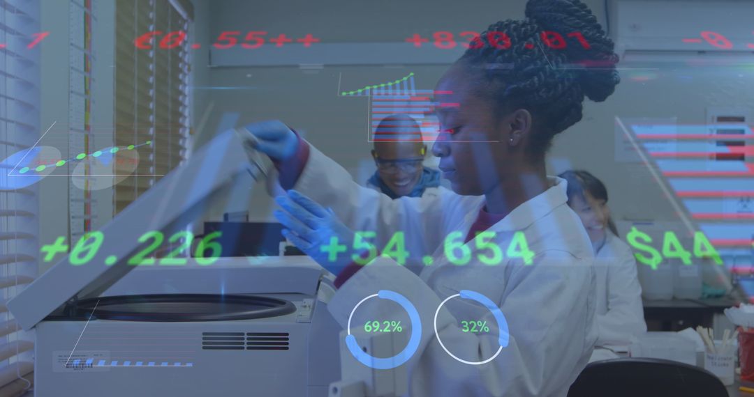 Medical Researchers Using Advanced Technology in Lab Environment