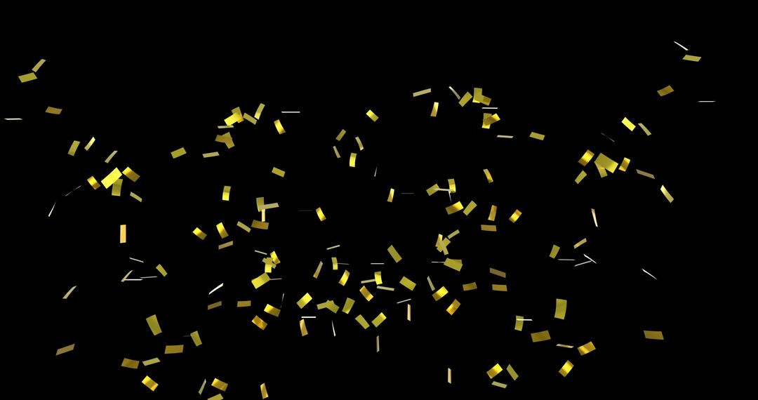 Celebratory Gold Confetti Falling on Black Background - Free Images, Stock Photos and Pictures on Pikwizard.com