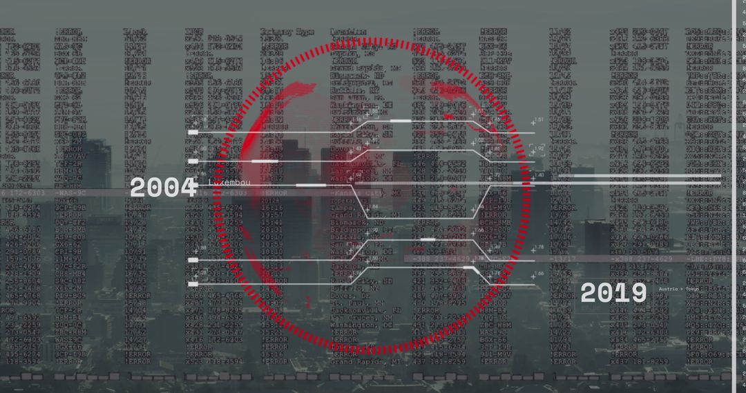 Digital Data Visualization Over Cityscape, Global Business Growth