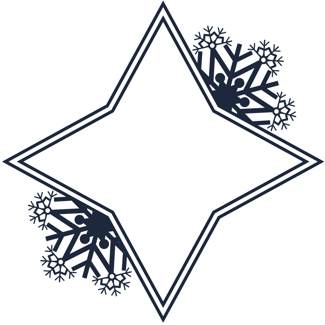 Elegant Star Snowflake Frame Transparent Christmas Decoration