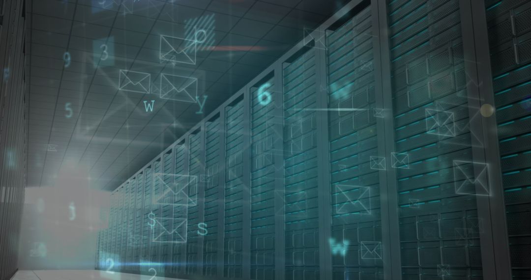 Digital Overlay of Cyber Elements in High-Tech Server Room