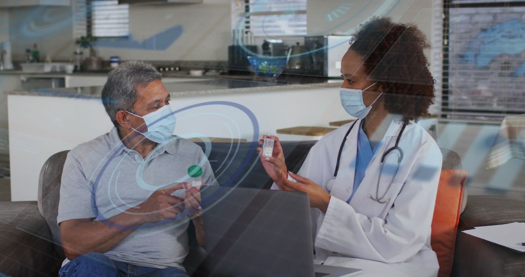 Doctor Discussing Medication with Senior Man