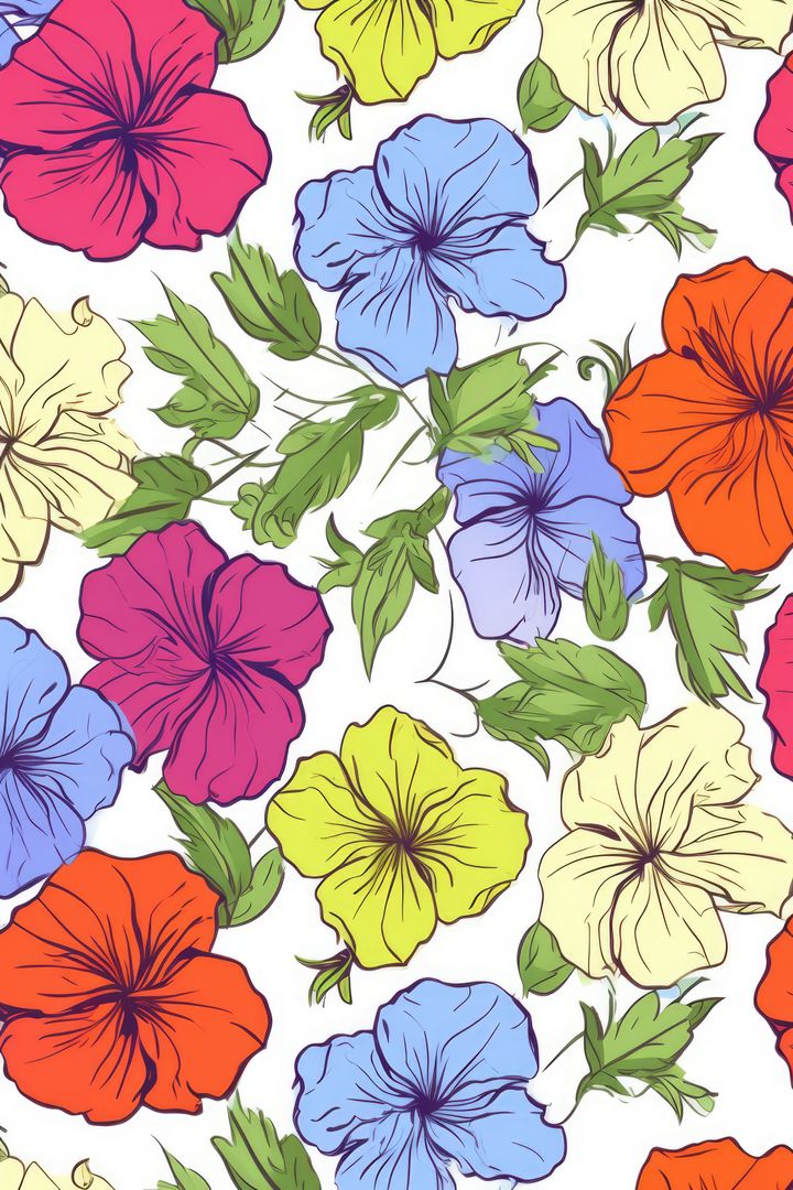 Multi coloured flowers on white background, created using generative ai technology - Free Images, Stock Photos and Pictures on Pikwizard.com