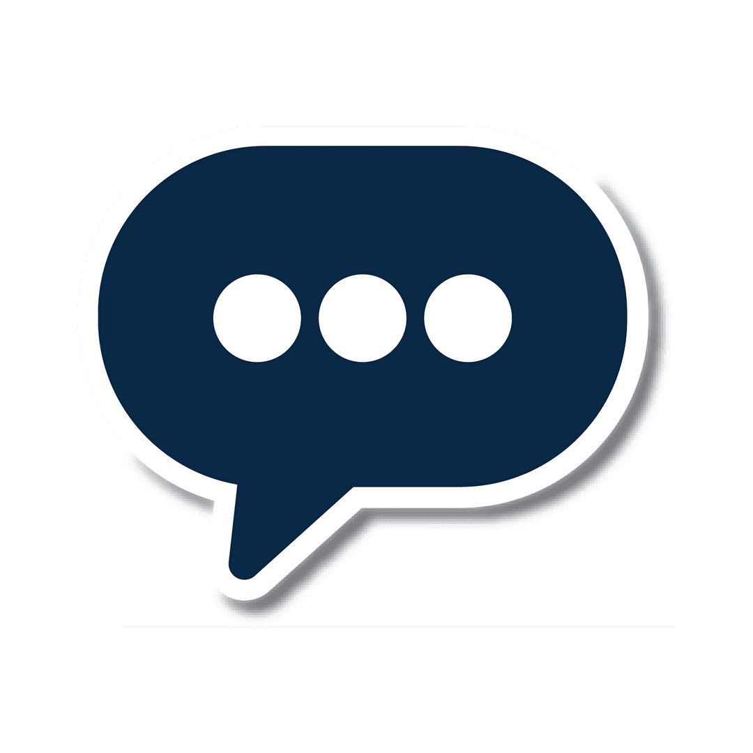 Transparent Blue Speech Bubble Icon Illustrating Communication Concept