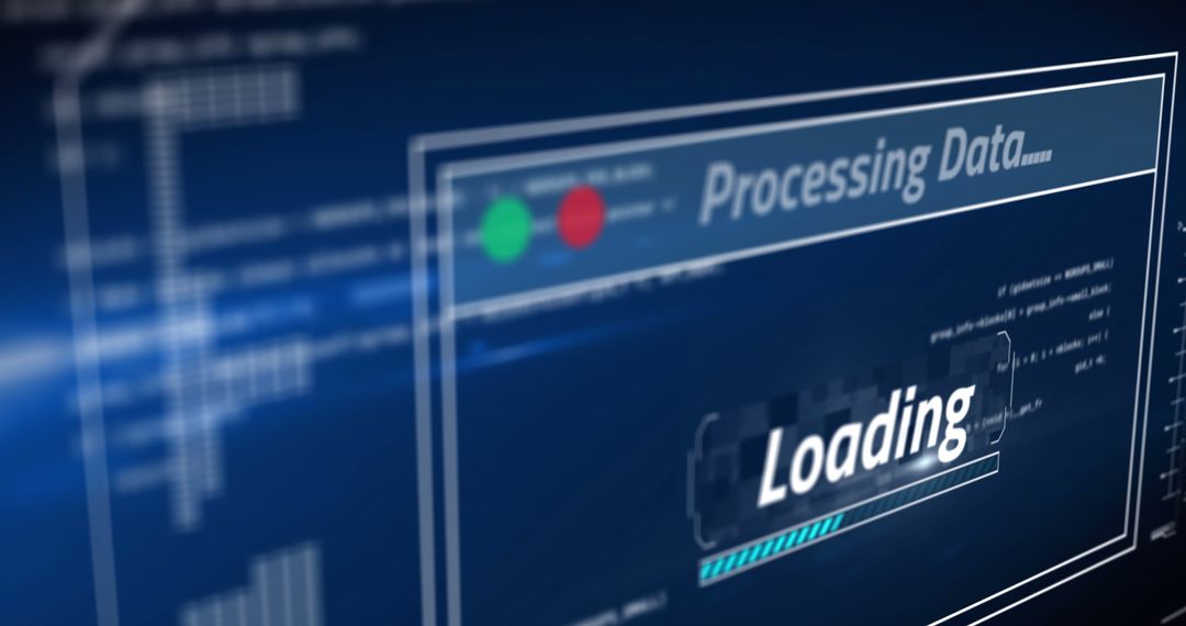 Digital interface with data processing screen