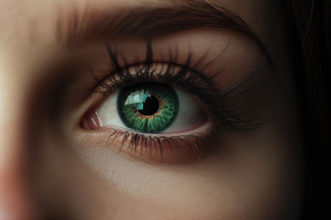 Close up of woman's green eye, created using generative ai technology - Free Images, Stock Photos and Pictures on Pikwizard.com