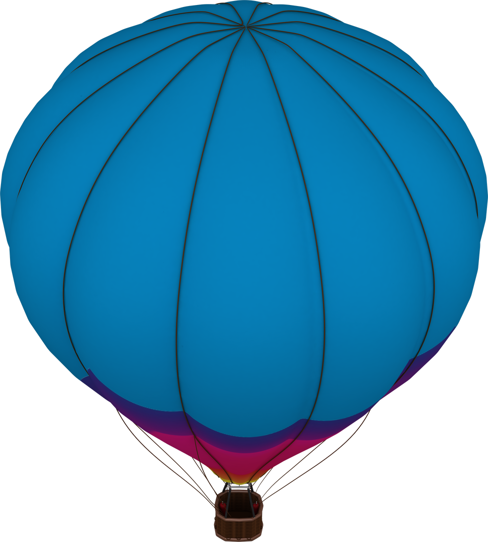 Transparent Blue Hot Air Balloon with Vibrant Gradient Border - Download Free Stock Images Pikwizard.com